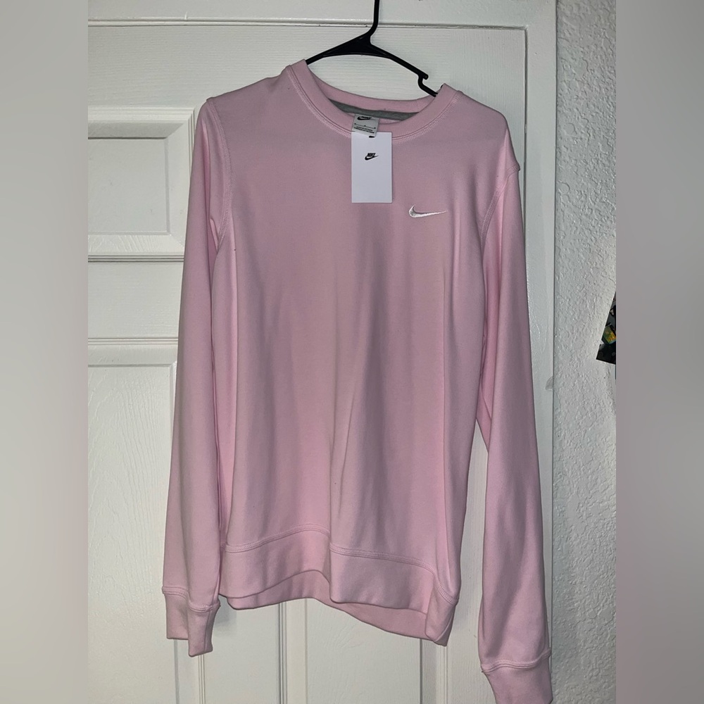 PINK NIKE WOMENS CREW-NECK